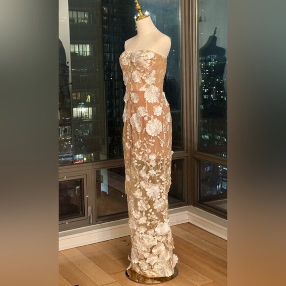 🆕 BRONX & BANCO 🧿 NWOT Jasmine Blanc Bridal Maxi Dress, Sz L US 8 - Picture 6 of 16